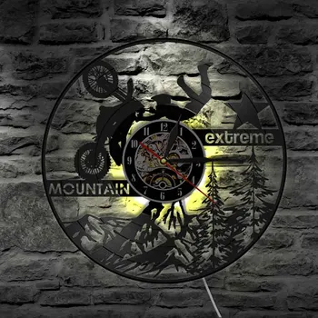 Mountain Ekstrem Laser Ætset vægur Motorcykler, Motorcykel Lampe Motocross vægure Moderne Design Ur reloj forhold