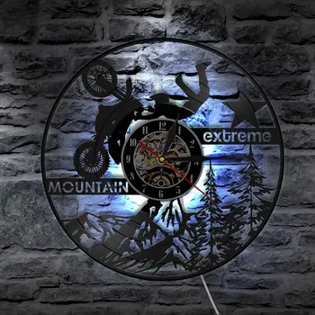 Mountain Ekstrem Laser Ætset vægur Motorcykler, Motorcykel Lampe Motocross vægure Moderne Design Ur reloj forhold