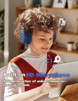 Mpow CHE2S Børn Hovedtelefoner med Mikrofon Over-Ear Drenge Piger Læring Hovedtelefoner til Teenagere for Bærbare PC Pad Tablet Telefon