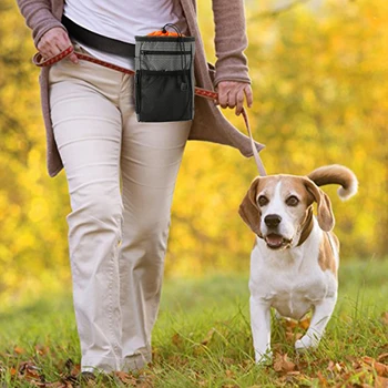 Multi-funktion Bærbare Hund Uddannelse Bag Udendørs Behandle Taske Mad Holder Justerbar Talje Bælte Pet Uddannelse Pakke Snack-Bag