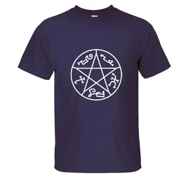 Mænd New Wicca Heksen Hedensk Magi Pentacle Cirkel, Stjerne, Pentagrammet Overnaturlige T-Shirt Sommer mands T-shirt, Toppe