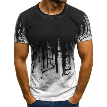 Mænd er 3D printet T-shirt afslappet langærmet T-shirt i kortærmet T-shirt Asian størrelse XXS-6XL, trendy camouflage sommeren nye sti