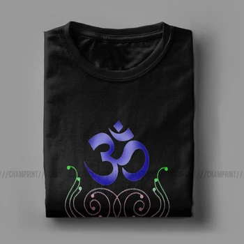 Mænd ' s Lotus-Om T-Shirts Shiva Hinduistiske Gud Ganesha Indien Lingam Tøj, Vintage Kort Ærme Rund Hals t-Shirt Sommer T-Shirts