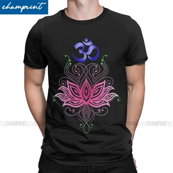 Mænd ' s Lotus-Om T-Shirts Shiva Hinduistiske Gud Ganesha Indien Lingam Tøj, Vintage Kort Ærme Rund Hals t-Shirt Sommer T-Shirts