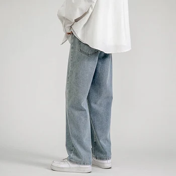 Mænds Jeans Mode Løs Lige Nye Casual Bred Ben Bukser Cowboy Mans Streetwear koreanske Hip Hop Bukser Forår, Sommer jeans