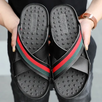 Mænds fashion brand, tøfler 2021 nye sommer non-slip lys beach sandaler mænds fritids-hjem sko med blød bund fladskærms tøfler