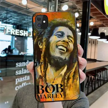 NBDRUICAI Sanger-sangskriver Bob Marley Nyligt Sort Mobiltelefon Case for iPhone-11 pro XS MAX 8 7 6 6S Plus X 5S SE 2020 XR sag
