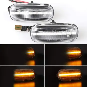 NLpearl 1pair Dynamisk LED Side Markør Lys, der Strømmer Gule blinklys Blinklys Lys for Audi A3 S3 8P A4 S4 RS4 B6 B7 B8 A6 S6