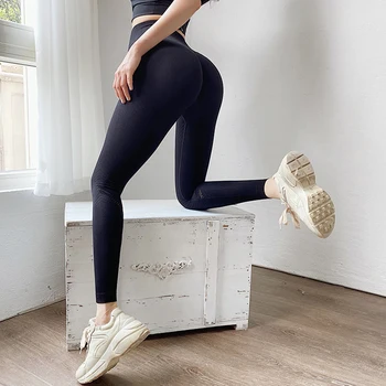 NORMOV Problemfri Legging Kvinder, Høj Talje Trænings-og Leggings Sexet Slank Elastisk Push Up Jegging Kvindelige Hule Træning Leggins Solid