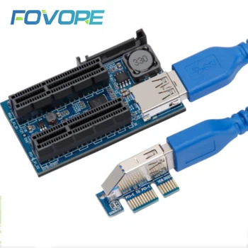 NYE Add On-Kort PCI Express USB 3.0 Adapter Raiser PC-Komponenter Extender PCIE Riser PCI-E Kort, Riser PCI-E Riser til videokort