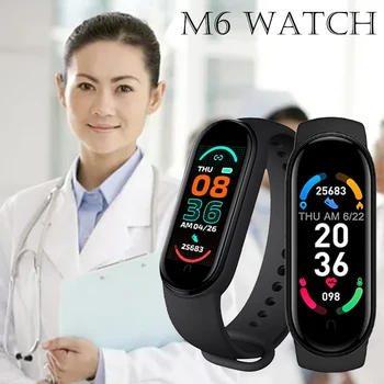 NYE M6 Smart Band Ur Armbånd Armbånd Fitness Tracker Blodtryk puls pulsmåler Blod Smartwatch Band M6