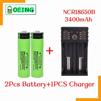NYESTE Oprindelige NCR18650B-3400mAh Genopladelige Li-ion-batteri 3,7 V 18650 batteri 3400mAh + Lii-202 100B-Oplader