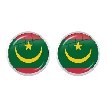 Nationale Flag 12mm Stud Øreringe Mauretanien,Mali,Rwanda,Albuer d ' Ivoire,Burundi,Burkina Faso Smykker, Kvinder, Piger Gave