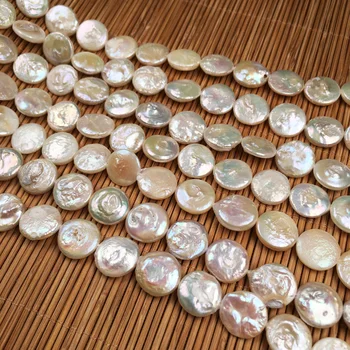 Naturlige Ferskvands Perle Perlebesat Runde form Isolation Punch Løse Perler Til smykker at gøre DIY-Halskæde og Armbånd Tilbehør