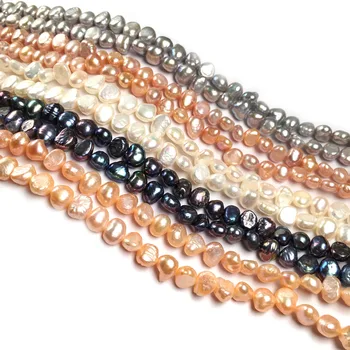 Naturlige Ferskvands Perle Perlebesat uregelmæssig form Isolation Punch Løse Perler Til smykker at gøre DIY-Halskæde og Armbånd Tilbehør.