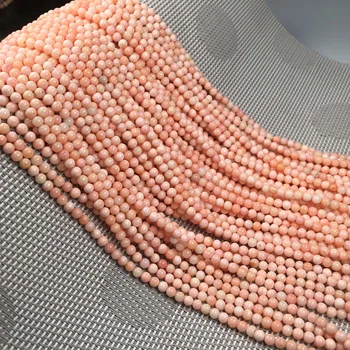 Naturlige Pink Koral Perler, Runde Løse Perler for at Gøre Womne DIY Armbånd Halskæde Jewely Perler Udsøgt Gave Størrelse 4mm