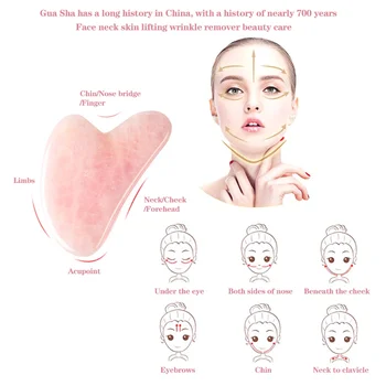 Naturlige Steg Jade Gua Sha Gouache Skraber Massageapparat til Ansigt, Krop Facial Hud Løfte Rynke Fjerne Skønhed SPA Pleje Værktøjer