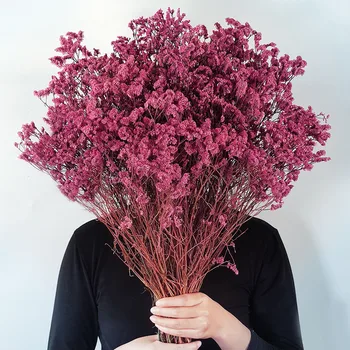 Naturlige Tørrede Blomster Bevaret Crystal Græs Buket Røde, Grønne Pink Tørre Blomst Hjem Bryllup Ægteskab Tilbehør Til Udsmykning