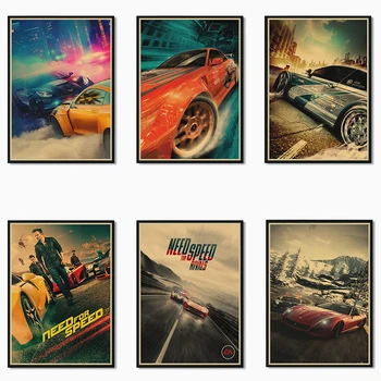 Need For Speed Klassiske Spil Plakat Bar Cafe Stue Kontor Dekorative Malerier Hjem Indretning