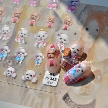 Negle Sticker I Japansk Stil Med Høj Quaility Charme Ultra ThinPuppy Dog Bunny Bære Selvklæbende Nail Art Dekoration Manicure Værktøjer