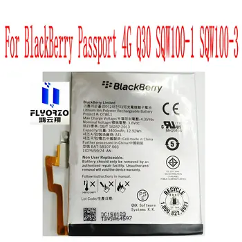 New Høj Kvalitet 3400mAh BAT-58107-003 Batteri Til BlackBerry Pas 4G Q30 SQW100-1 SQW100-3 Mobiltelefon