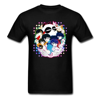Nibun-ingen-Ichi Ranma T-Shirt med Korte Ærmer til Mænd T-shirts Populære Elastisk Bomuld 3XL i T-Shirts