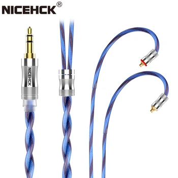 NiceHCK BlueIsland 5N Litz high-end OCC Sølv Forgyldt Kabel-Hovedtelefon Opgradere Kabel 3.5/2.5/4.4 mm MMCX/QDC/2Pin for LZ A7 Stenalter