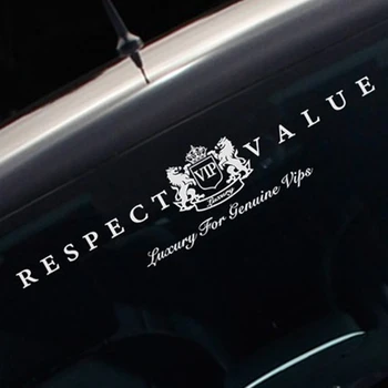 Noizzy Respekt Værdi Ægte VIP Luksus Bil Mærkat Auto Forrude Decal Vinyl Reflekterende Bil Tuning Car Styling