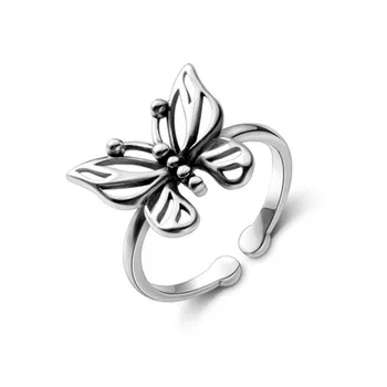 Ny Charmerende Butterfly Finger Ring for Kvinder Vintage Boho Forrygende Party Ringe Gotisk Punk Smykker Gaver til Piger