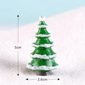 Ny Jul Grønne Træ, action Figurer, Dukkehus Miniature Figur Haven Dukkehus Udsmykning DIY Tilbehør toy gave