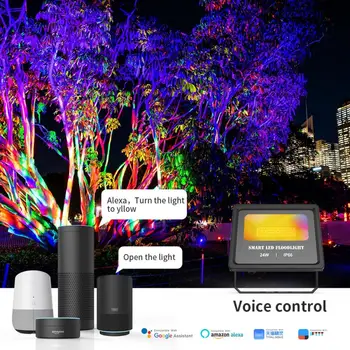 Ny Smart Floodlight LED Udendørs Lys RGB-24W Control Ændre Spotlight APP Gruppen Kontrol Haven Vandtæt