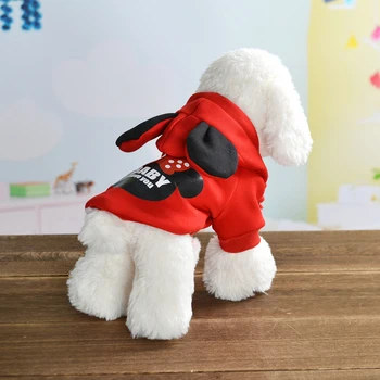 Ny Tegnefilm Tynd Fleece Hund Tøj Mode Hvalp Hoodie Til Små Og Mellemstore Hund Kat Pels Tøj Til Chihuahua Pug Fransk Bulldog