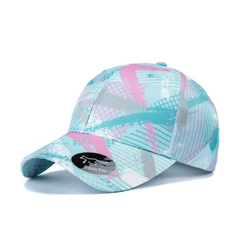 Ny Unisex Geometriske Tie Dye Cap Bomuld Patch Mode Baseball Cap Kvinder Casual Justerbar Udendørs Streetwear Hat Hætte