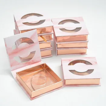 Ny torv 25mm mink-vipper, marmor pink øjenvipper emballage faux cils makeup sag eyelash kasser engros leverandør hurtig levering