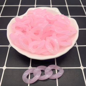 Nye 20pcs/16x22mm Mat Candy farver Akryl Kæde Links DIY Charme Tilbehør til smykkefremstilling