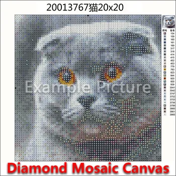 Nye Diamant-maleri Dyr Fox leopard cat tiger vaskebjørn 5D DIY Fuld Square Bor broderet korssting mosaik Tegning 1004