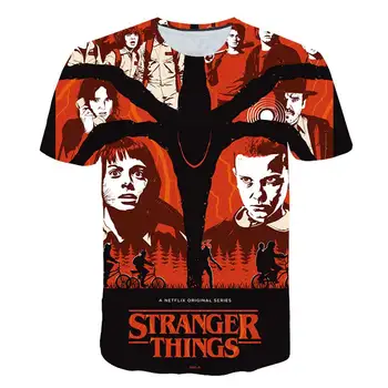 Nye Fremmede Ting 3D-t-shirt kvinder Horror TV-serier Fremmed Ting 3D-tshirt Top Afgrøder t-shirt dreng Korte ærmer Casual Tøj