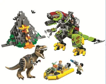 Nye Jurassic Verden laboratorium Blokke Dinosaur dinausore Park Sæt Bygge-Kits Blokke Raptor Model Mursten Toy Gave