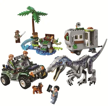 Nye Jurassic Verden laboratorium Blokke Dinosaur dinausore Park Sæt Bygge-Kits Blokke Raptor Model Mursten Toy Gave