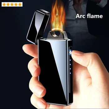 Nye Kreative USB-opladning, cigarettænder Arc flamme cigarettænder Plasma-Vindtæt flamme Elektronisk lighter for rygning