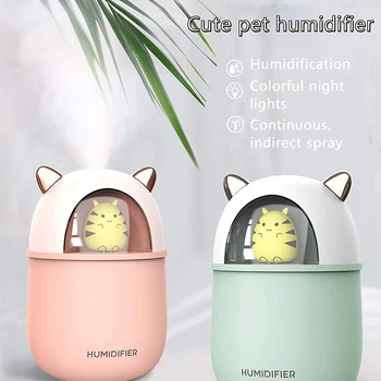 Nye Luftfugter Cute Pet Mini Husstand Lille Fugtgivende Aromaterapi Bil Kreativitet Luft Bære USB-Luftfugter