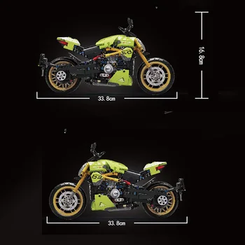 Nye MOC Grønne Ducaties Kawasakied H2 Model byggesten Kreative Super Motorcykel Serie Samling Mursten Legetøj til Børn Gaver