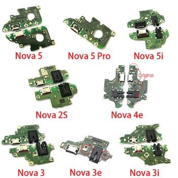 Nye Mikro-Dock-Stik til Opladning Oplader PCB Board USB-Opladning Port Flex-Kabel For Huawei Nova 2S 3 3i 5i 3e 4e 5 Pro