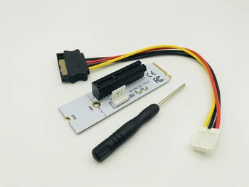 Nye NGFF ETH OSV Grafikkort M. 2 Tasten M til PCI-E 1X 4X 8X 16X Riser Card Minedrift Slot Adapter, med LED For BTC LTC Miner Maskine