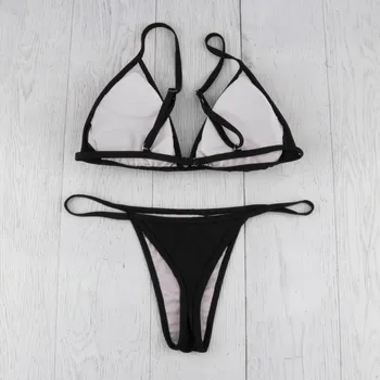 Nye Solid Sexede Bikini Sæt Kvinder badedragt Fashion Badetøj To-piece G-streng Badetøj badetøj Kvindelige Biquini #Y2