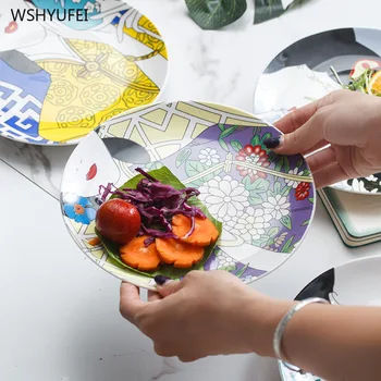 Nye kreative karakter cheongsam kvinde totem keramisk plade morgenmad, dessert, frugt, snacks hjem køkken dekoration service