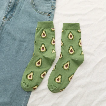 Nye sommer forår koreanske version kvinder sokker søde frugt tegnefilm avocado banan, vandmelon citron blød bomuld sjove street sokker