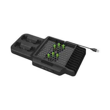 Nye spillekonsol Lodret stilling Spil Disc Tilfælde Hylde Til Xbox-Udgaven X/S Med 3-Ports USB 2.0-Hub Ventilator