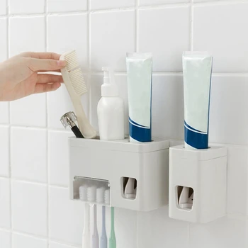 Nyt Badeværelse Tilbehør Tandpasta Squeezer Tand Pasta Dispenser Rør Squeezer Facial Cleanser Tryk på Rullende Holder til Børn