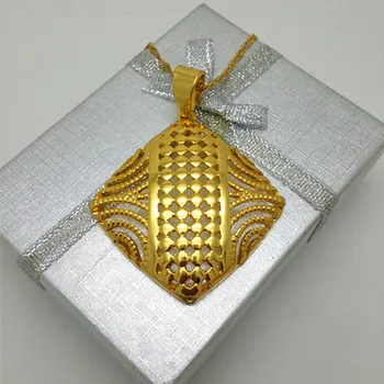 Nåde Etiopiske Smykker Sæt Mærke Halskæde Øreringe Guld Farve Afrikanske Brude Bryllup Smykker Engros Kunde Design